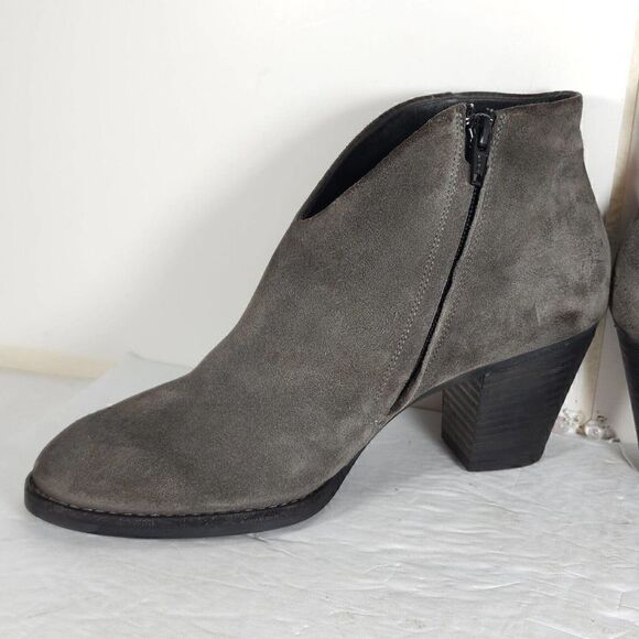 Paul Green Women's Delgado Uk5,5 US 8 Gray Suede Side Zip Ankle Booties Boots - Picture 6 of 15